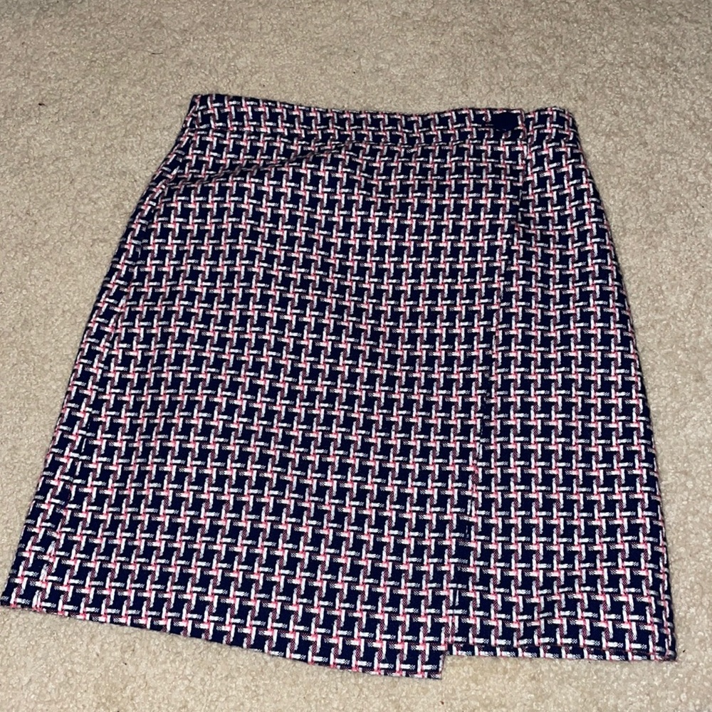 Loft tweed wrap skirt